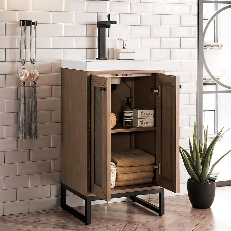 Buy James Martin Vanities Chianti Whitewashed Walnut 20 inch Vanity