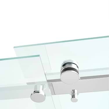 Acqua 60x79 Reversible Sliding Shower Alcove Door with Clear Glass in Chrome