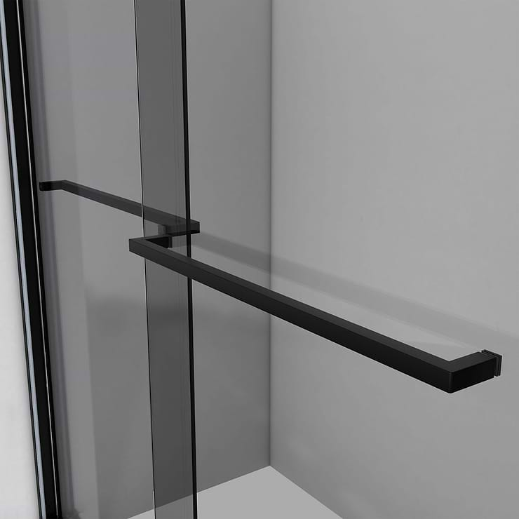 DreamLine Sapphire 60x76 Reversible Sliding Shower Alcove Door with Gray Glass in Satin Black