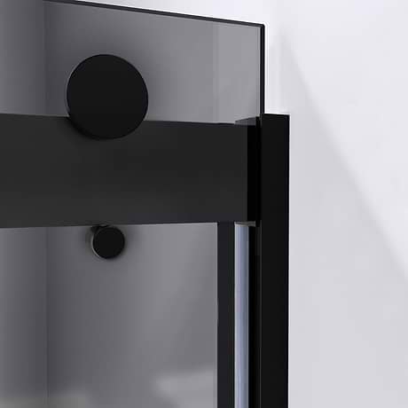 DreamLine Sapphire 60x60 Reversible Sliding Bathtub Door with Gray Glass in Satin Black