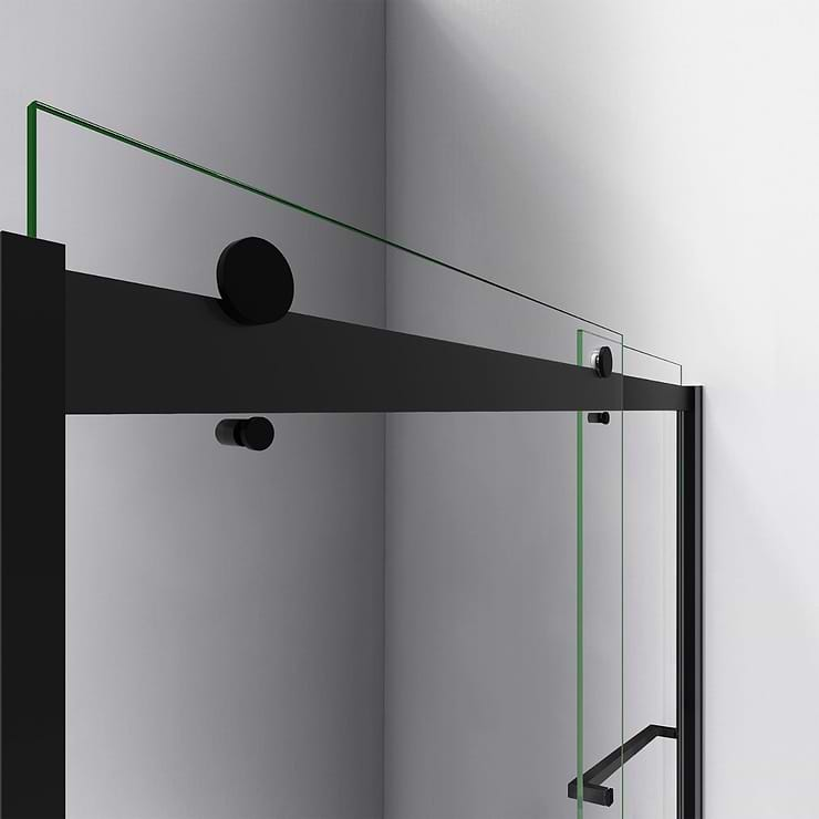 DreamLine Sapphire 60x60 Reversible Sliding Bathtub Door with Clear Glass in Satin Black