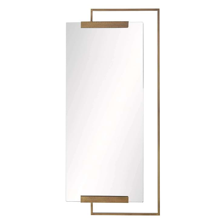 Arteriors Princeton 22"x48" Antique Brass Rectangle Mirror