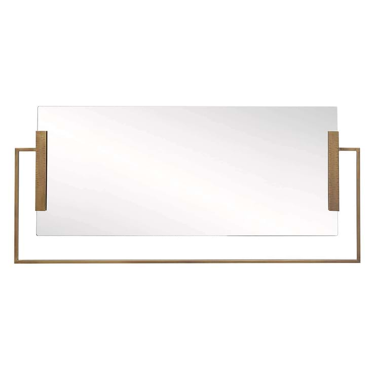 Arteriors Princeton 22"x48" Antique Brass Rectangle Mirror