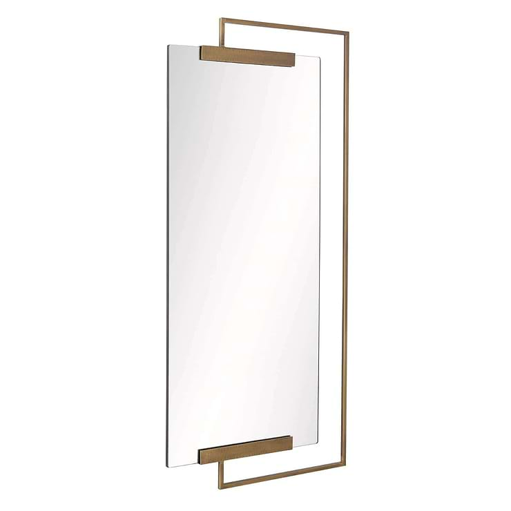 Arteriors Princeton 22"x48" Antique Brass Rectangle Mirror