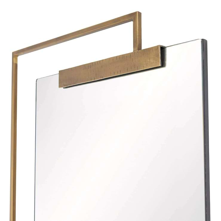 Arteriors Princeton 22"x48" Antique Brass Rectangle Mirror