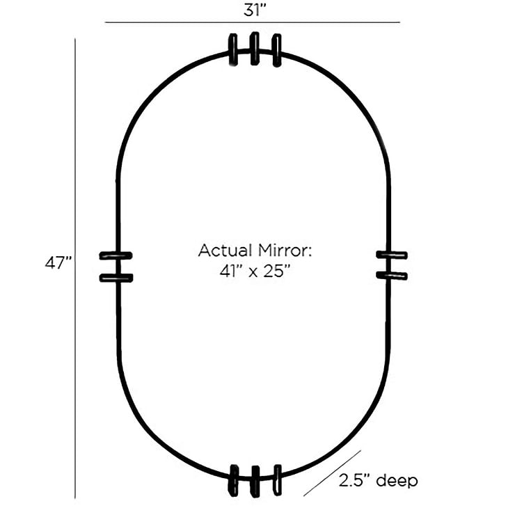 Arteriors Wilder 31"x47" Bronze Oval Mirror