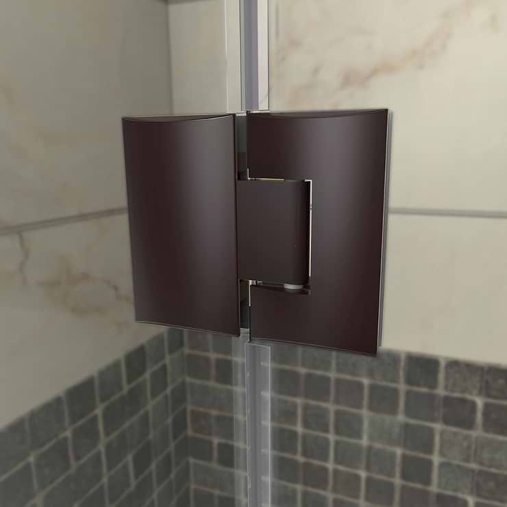 DreamLine Unidoor-X 59x58 Reversible Hinged Bathtub Door with Clear Glass in Oil Rubbed Bronze