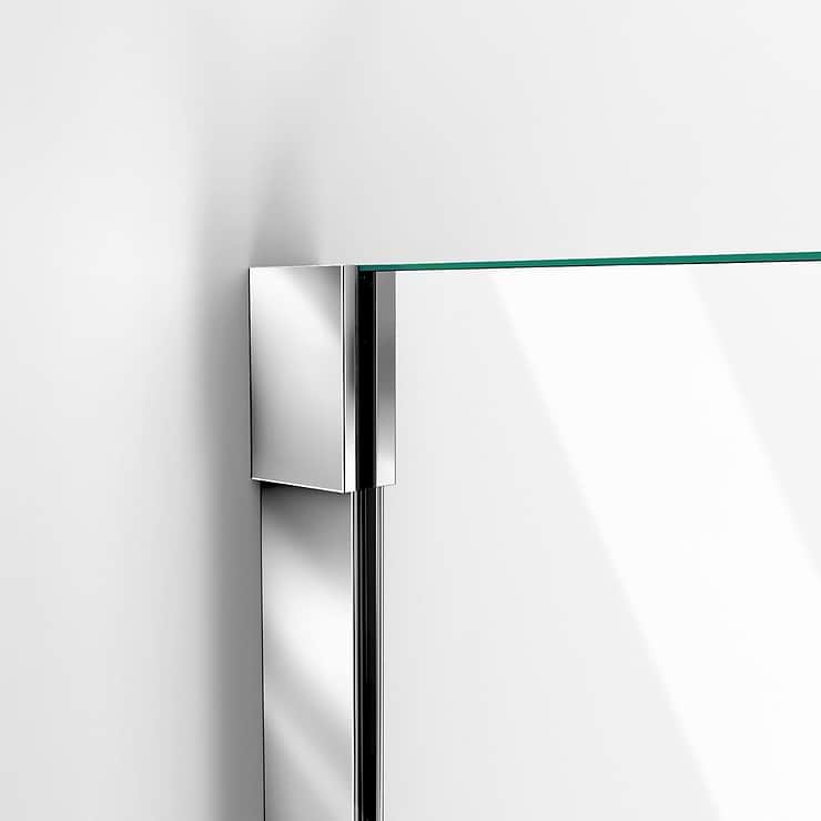 DreamLine Unidoor-X 59x58 Reversible Hinged Bathtub Door with Clear Glass in Chrome