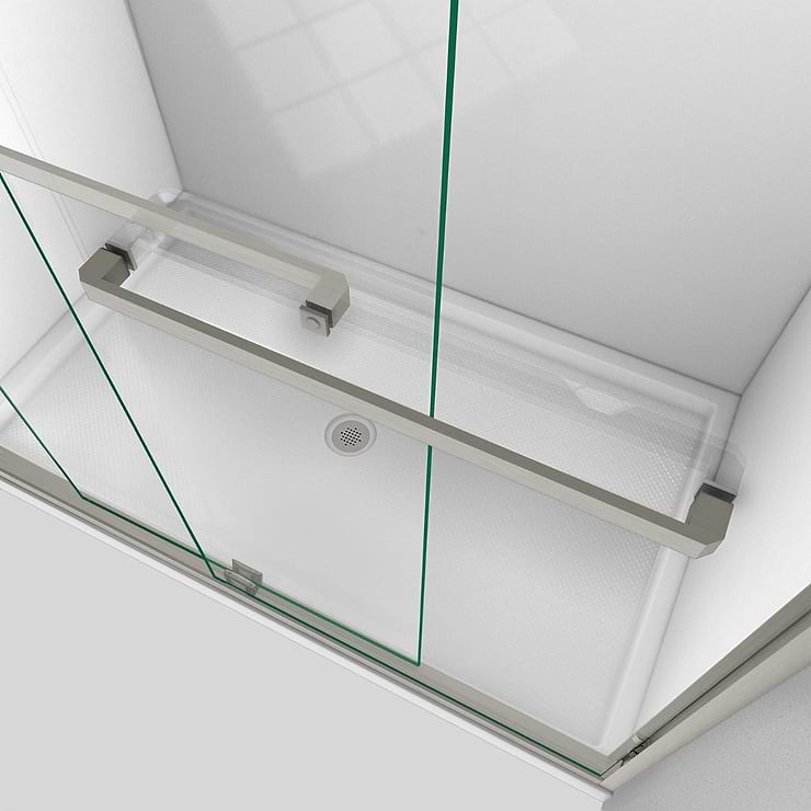 DreamLine Encore 60"x58" Reversible Sliding Bathtub Door with Clear Glass in Brushed Nickel