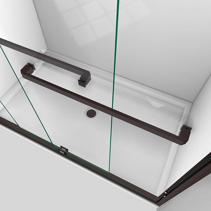 DreamLine Encore 54"x76" Reversible Sliding Shower Alcove Door with Clear Glass in Oil Rubbed Bronze