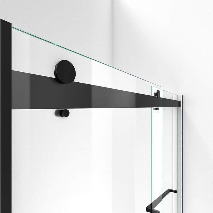 DreamLine Essence 48"x76" Reversible Sliding Shower Alcove Door with Clear Glass in Satin Black