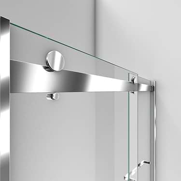 Essence 60"x76" Reversible Sliding Shower Alcove Door with Clear Glass in Chrome by DreamLine