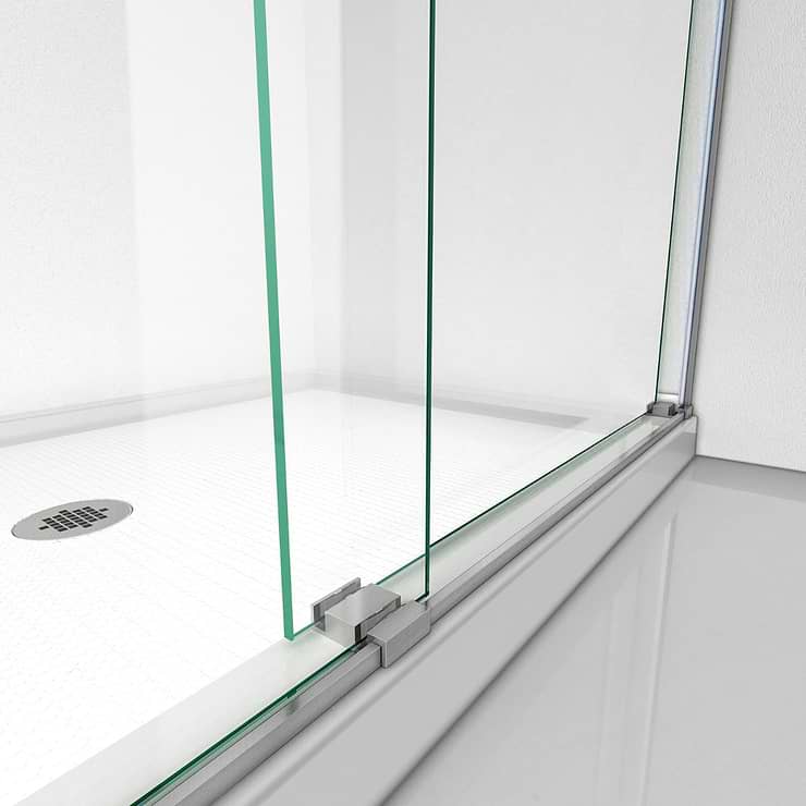 DreamLine Essence 60"x76" Reversible Sliding Shower Alcove Door with Clear Glass in Brushed Nickel