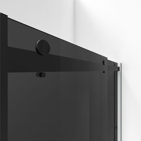 DreamLine Essence 60"x76" Reversible Sliding Shower Alcove Door with Smoke Gray Glass in Satin Black