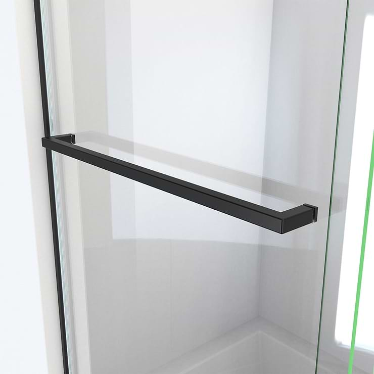 DreamLine Essence 60"x60" Reversible Sliding Bathtub Door with Clear Glass in Satin Black