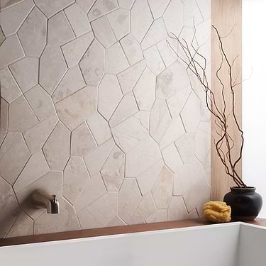 Nature Organica Lovina White Honed Marble Mosaic Tile