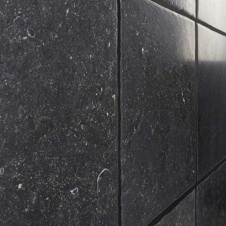 Catalina Charcoal Gray 18x18 Chiseled Edge Belgian Bluestone Marble Tile