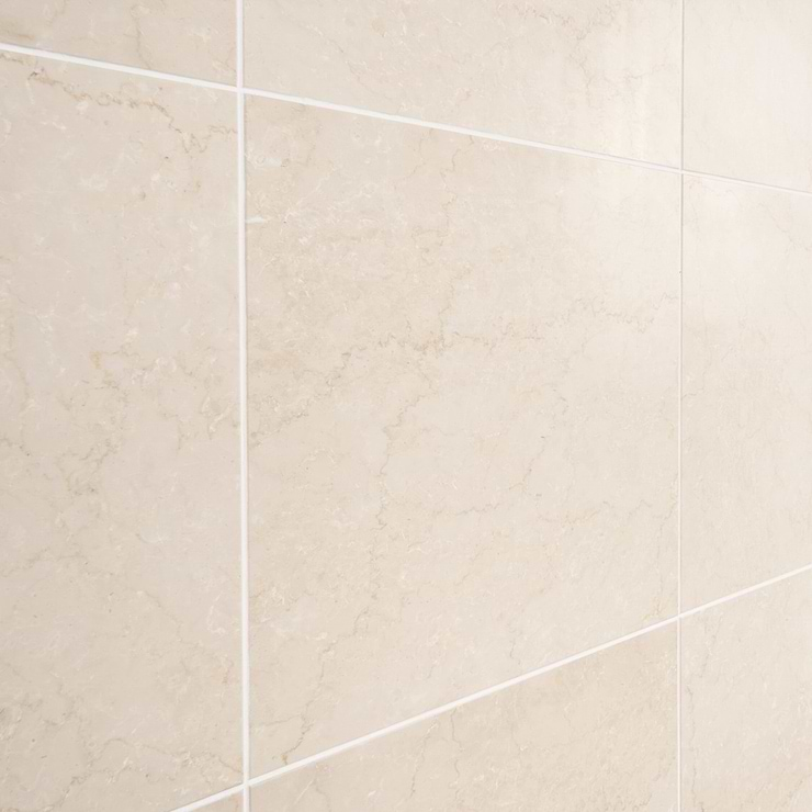 Botticino Extra Light Beige 18x18 Honed Marble Tile