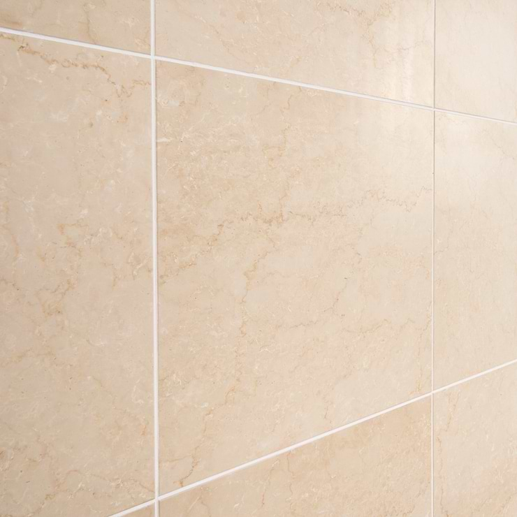 Botticino Extra Light Beige 18x18 Honed Marble Tile