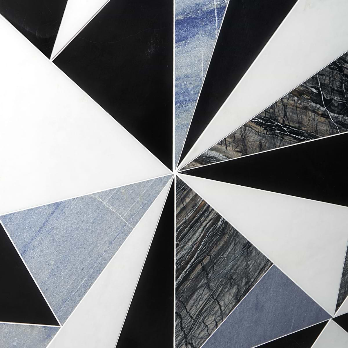 Buy Jagger Black Nero and Blue Polished Marble Mosaic Tile | TileBar.com