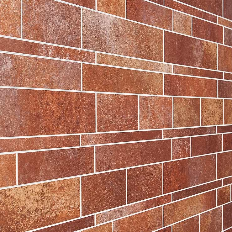 Railroad LPS Rust Brown Solid Core Peel & Stick Self Adhesive Terracotta Look Mosaic Tile