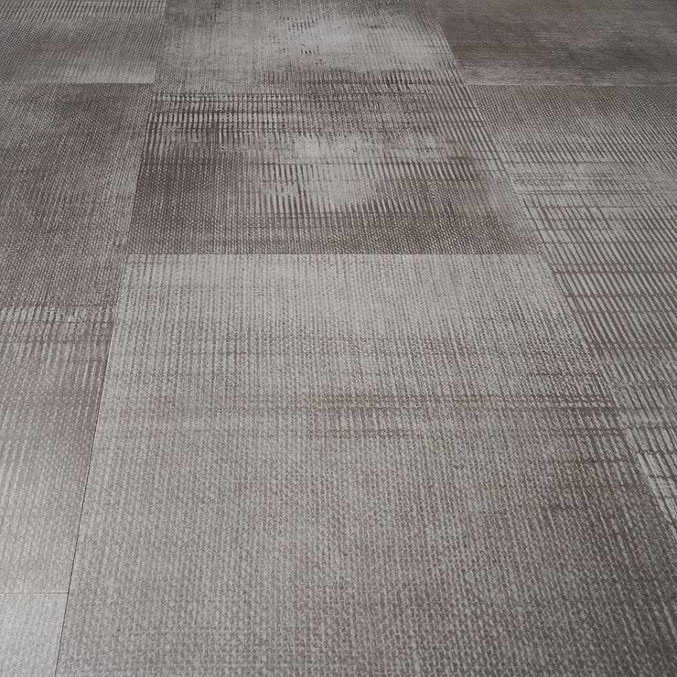 Ristretto LVT Dark Gray 12x24 Fabric Look Rigid Core Click Luxury Vinyl Tile 