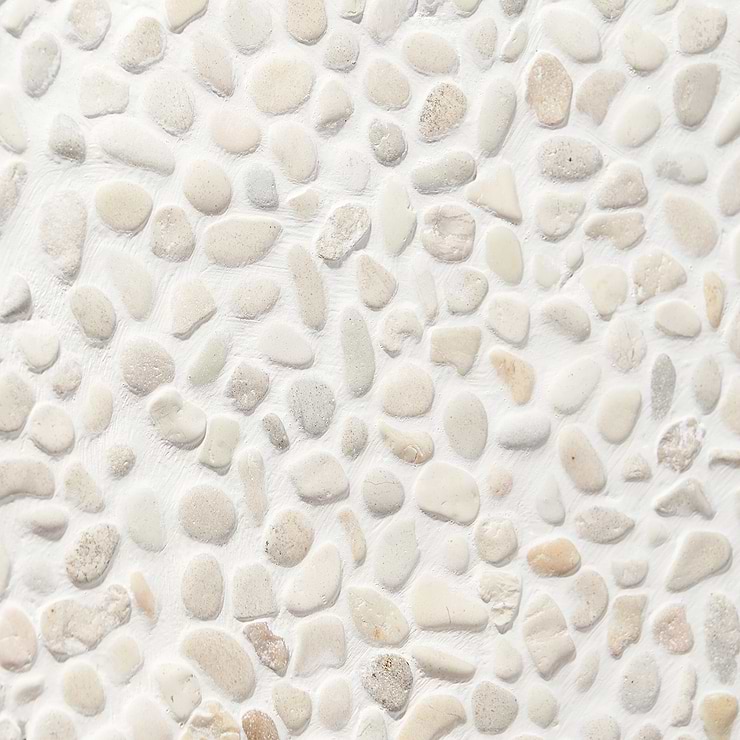 Nature Lovina White Micro Pebble Mosaic