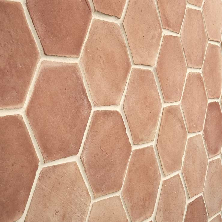 Terra Villa Sand Beige 4" Hex Matte Presealed Genuine Terracotta Tile