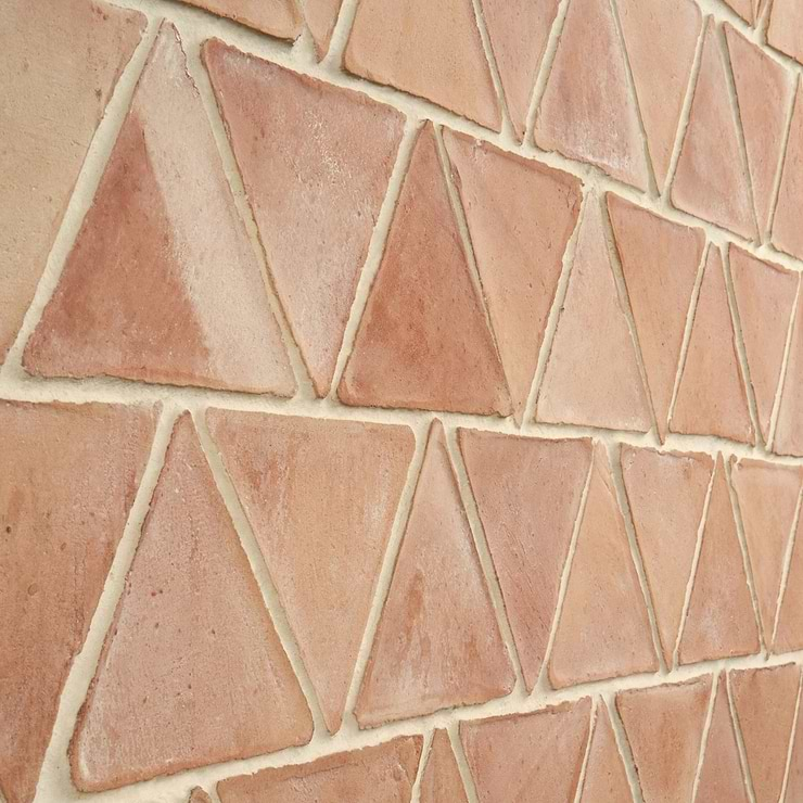 Terra Villa Sand Beige 6" Triangle Matte Presealed Genuine Terracotta Tile