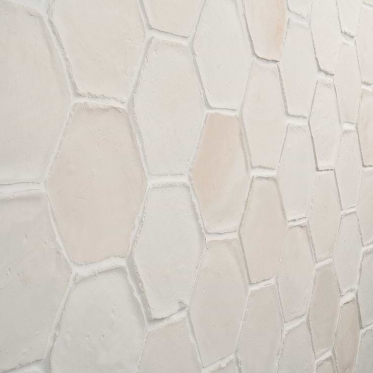 Terra Villa White 4" Hex Matte Presealed Genuine Terracotta Tile