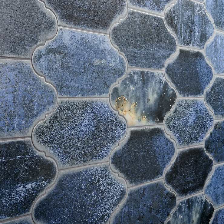 Adorno Arabesque Blue 6x10 Matte Porcelain Tile