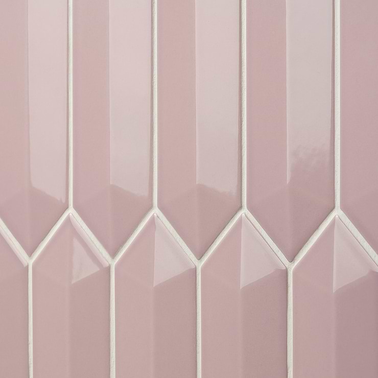 Kent Pink 3x12 Contour 3D Picket Polished Ceramic Wall Tile