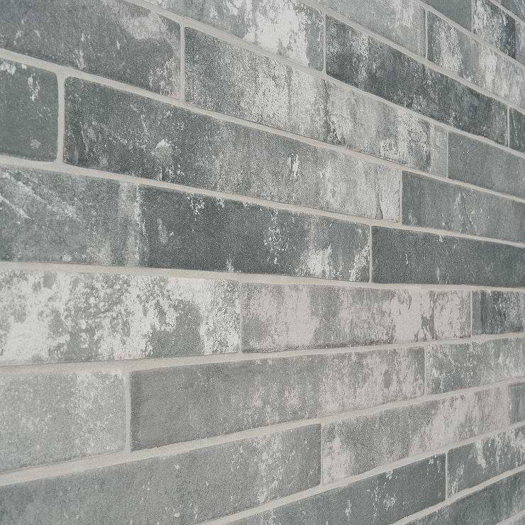 English Brick Light Gray 2x18 Matte Porcelain Tile