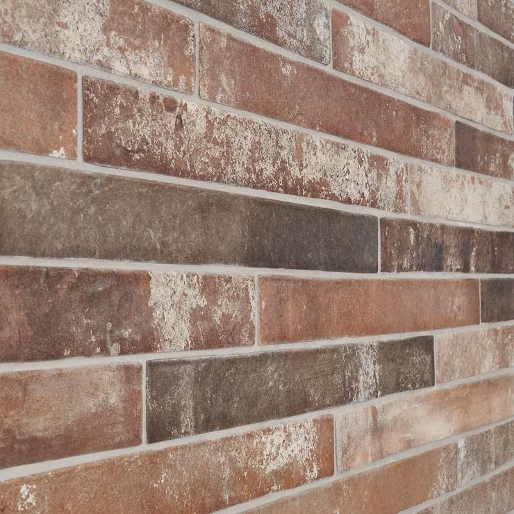 English Brick Red 2x18 Matte Porcelain Tile