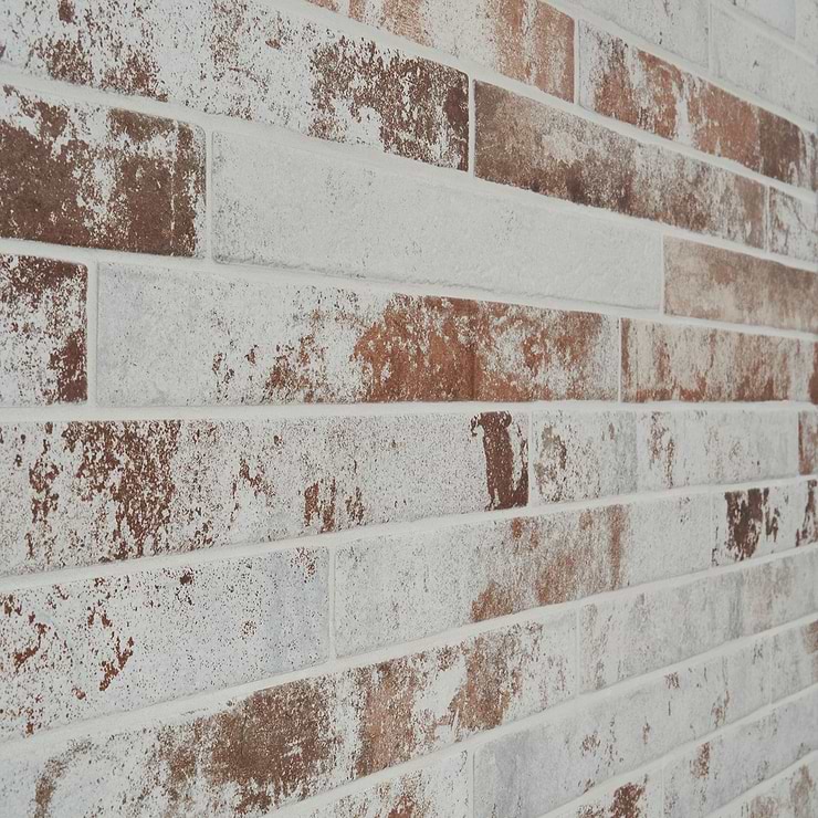 English Brick White 2x18 Matte Porcelain Tile