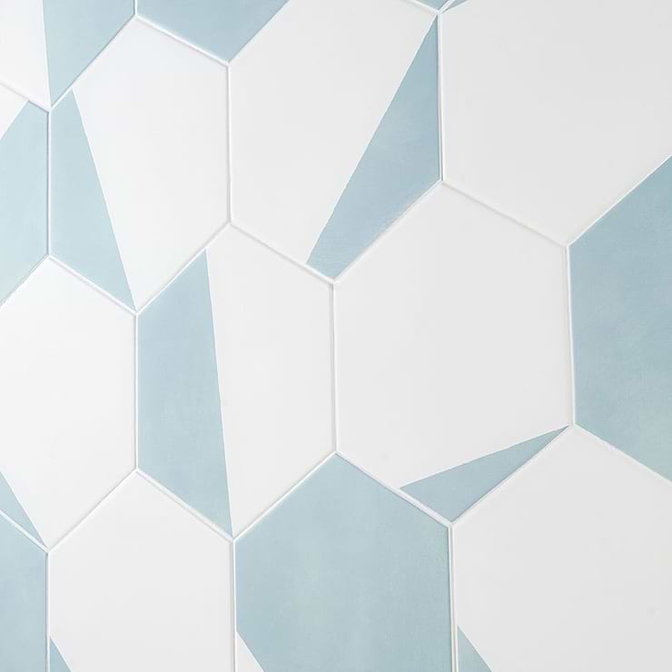 HexArt Pop Turquoise 8" Hexagon Matte Porcelain Tile