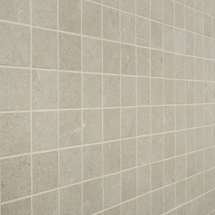 Era Crema Beige 2x2 Limestone Look Matte Porcelain Mosaic Tile