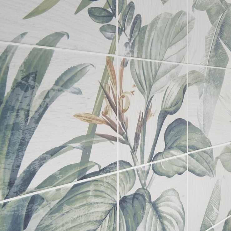Angela Harris Wilder Spring Leaves Mural 8x8 Matte Porcelain Tile
