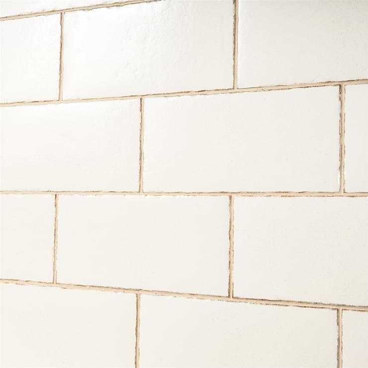 Jamesport White 6"x12" Glossy Porcelain Subway Tile