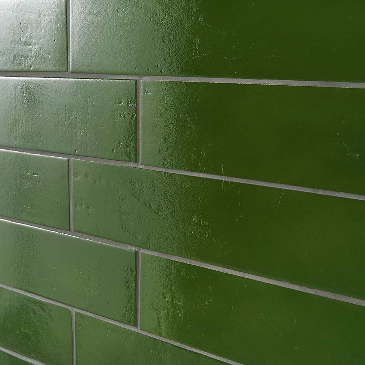 Cavallo Monaco Green 3x18 Polished Porcelain Subway Tile