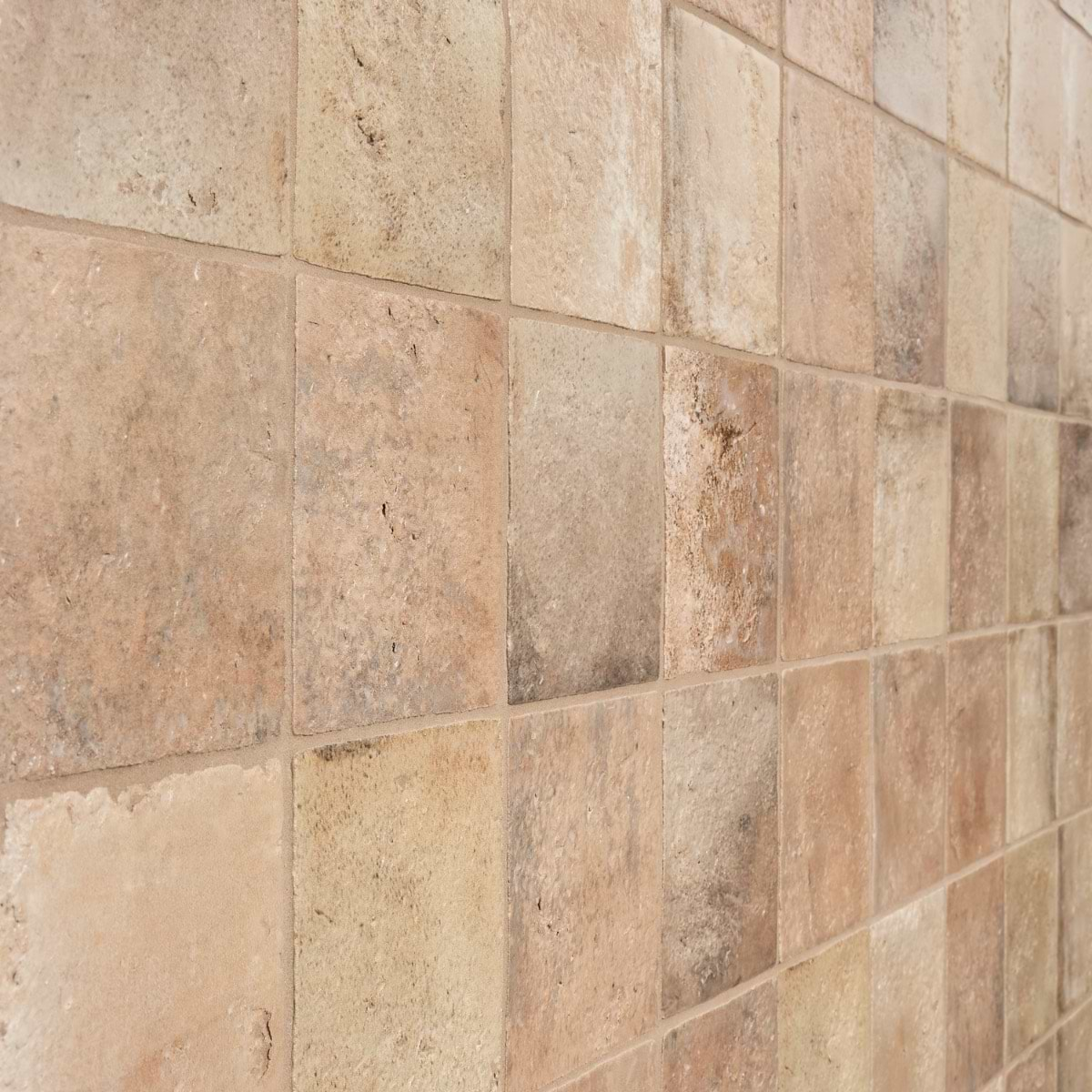 Navari Terra Cream 5x5 Textured Matte Ceramic Tile | Tilebar.com