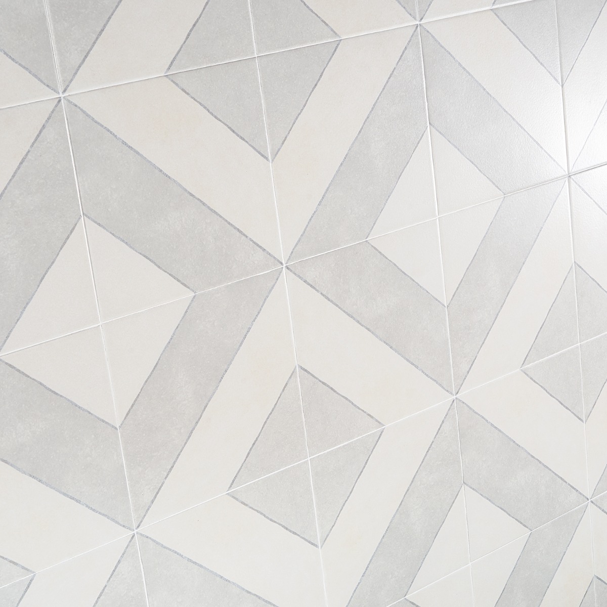 Auteur Diagonals Jewel Ash Gray 9x9 Matte Porcelain Tile
