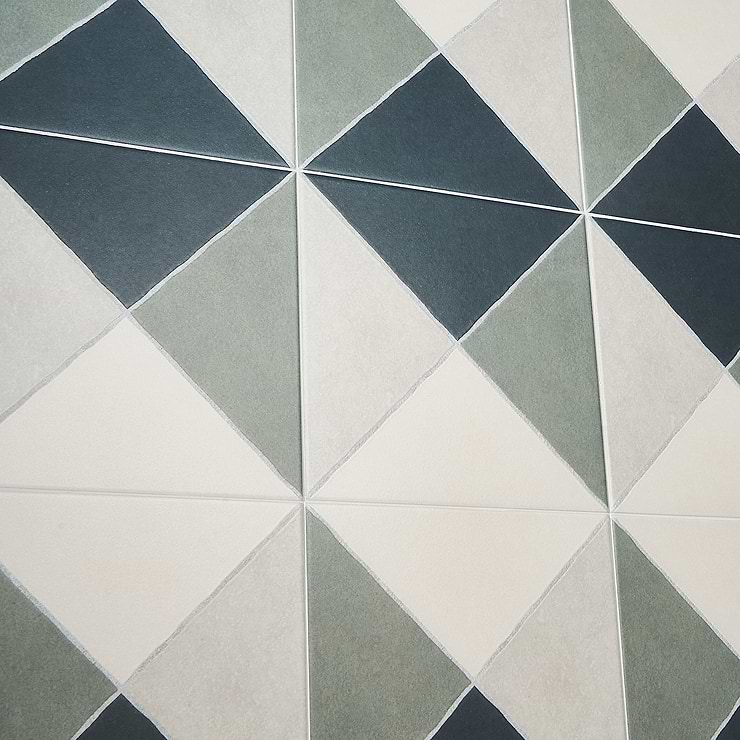 Auteur Diamond Navy Matte 9x9 PorcelainTile: Pattern 3 