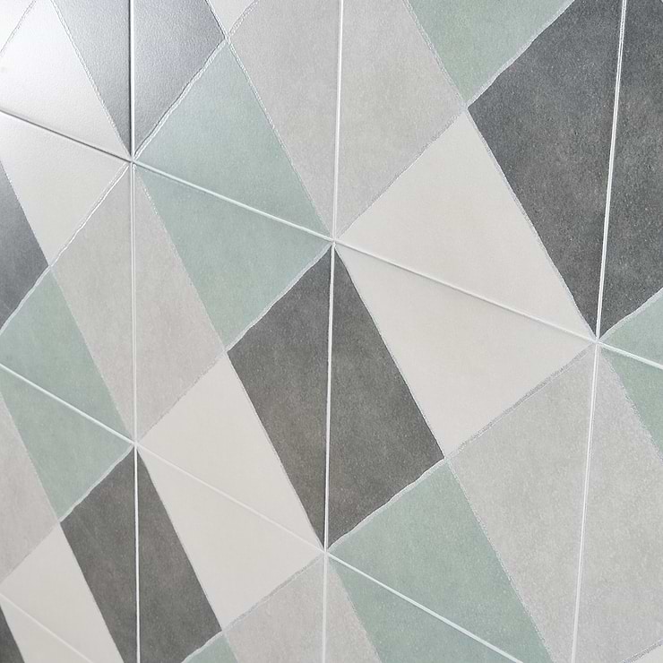 Auteur Diamond Plaid Sage Green Matte 9x9 Porcelain Tile