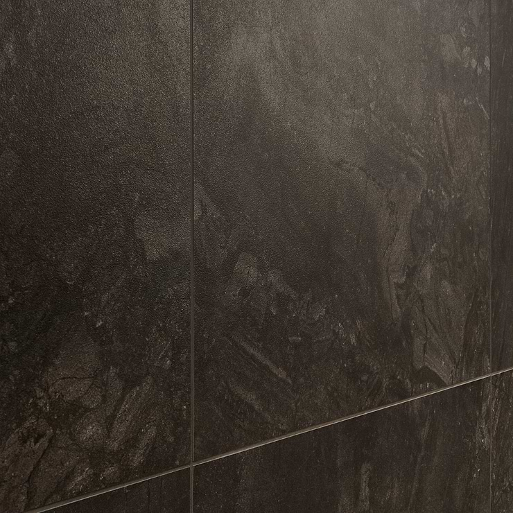 Santo Charcoal Black 36x36 Matte Porcelain Tile