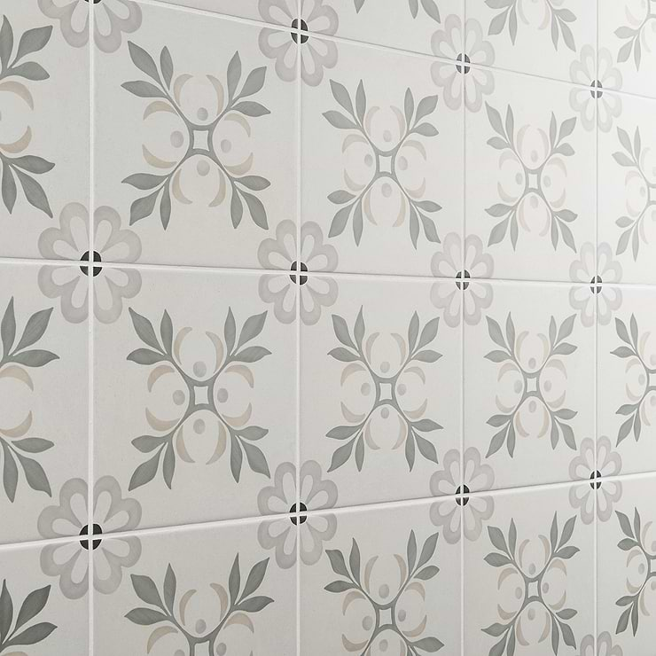 Lapaz Blossom Green 9x9 Matte Porcelain Tile