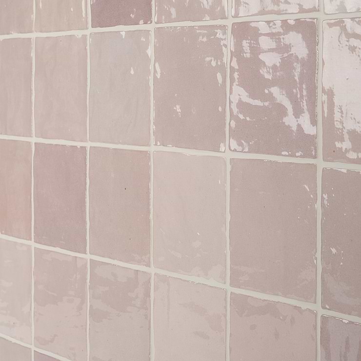 Portmore Pink 4x4 Glazed Ceramic Wall Tile