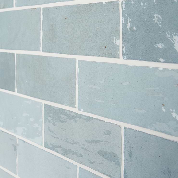 Portmore Sky Blue 3x8 Glazed Ceramic Subway Wall Tile