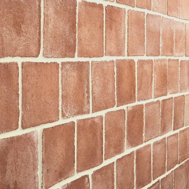 Terra Villa Red 4x4 Matte Presealed Genuine Terracotta Tile