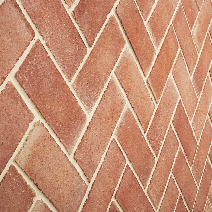 Terra Villa Red 2x6 Matte Presealed Genuine Terracotta Tile